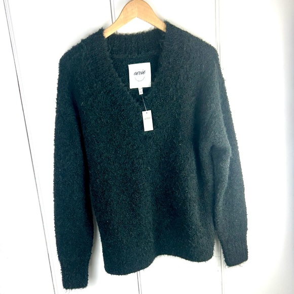 Aerie Sweater Bundle Cozy Green, Black NWT and Navy V- Neck Size Small - Picture 3 of 5